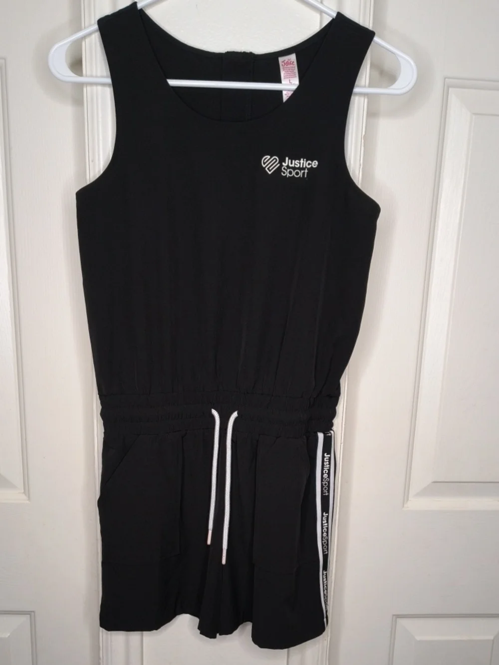 Justice Black Sleeveless Athletic Romper